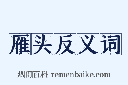 雁头反义词是什么意思的图片